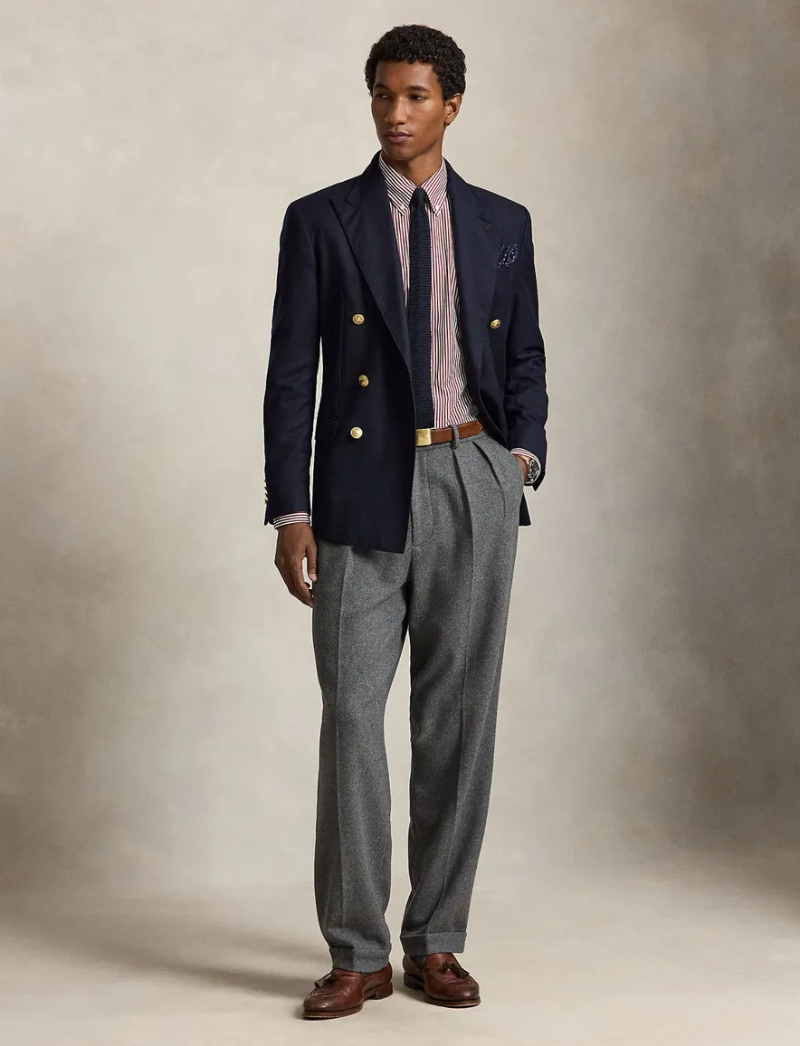 Polo Ralph Lauren Custom Fit overhemd rood gestreept stretch