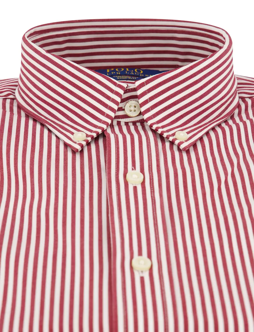 Overhemd Polo Ralph Lauren Custom Fit rood gestreept