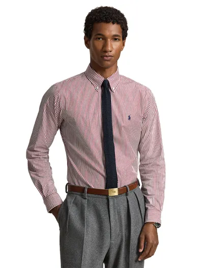 Polo Ralph Lauren Overhemd Polo Ralph Lauren Custom Fit rood gestreept