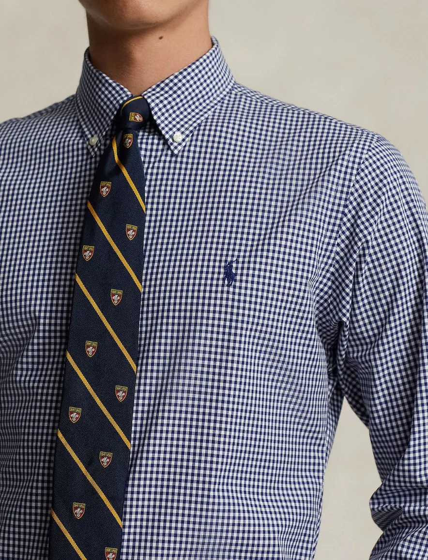 Polo Ralph Lauren Custom Fit overhemd donkerblauw geruit