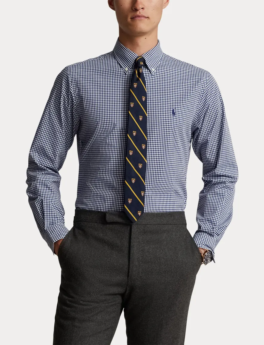 Polo Ralph Lauren Custom Fit overhemd donkerblauw geruit