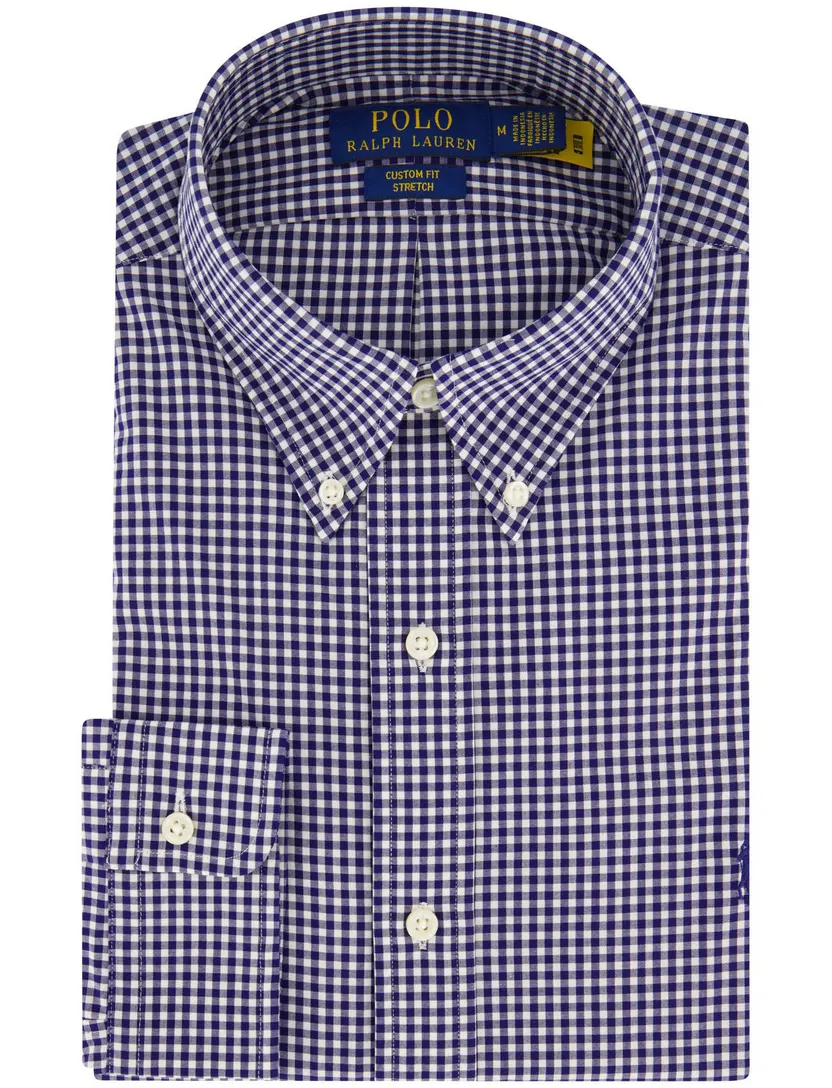 Overhemd Polo Ralph Lauren Custom Fit donkerblauw