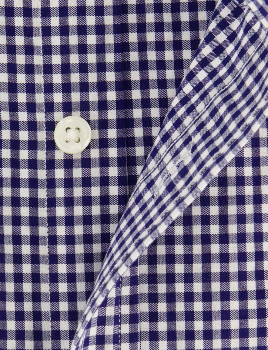 Polo Ralph Lauren Custom Fit overhemd donkerblauw geruit