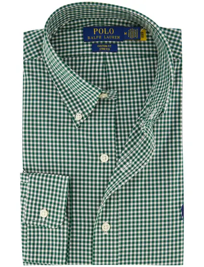 Polo Ralph Lauren Polo Ralph Lauren Custom Fit overhemd donkergroen geruit