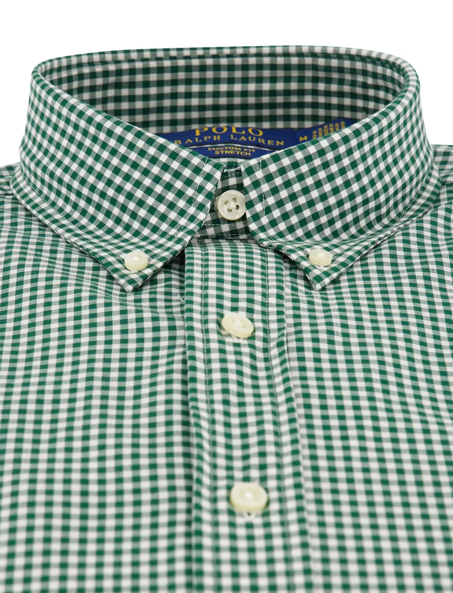 Polo Ralph Lauren Custom Fit overhemd donkergroen geruit