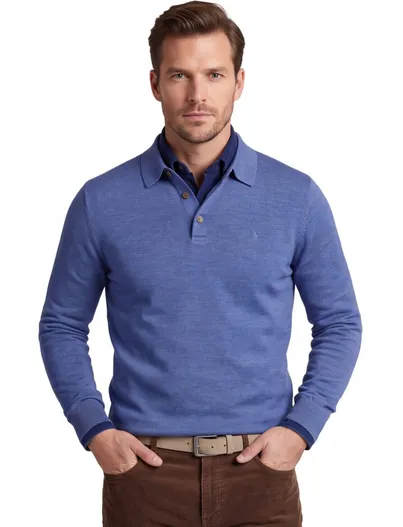 Polo Ralph Lauren Poloshirt Polo Ralph Lauren Classic Fit blauw wol