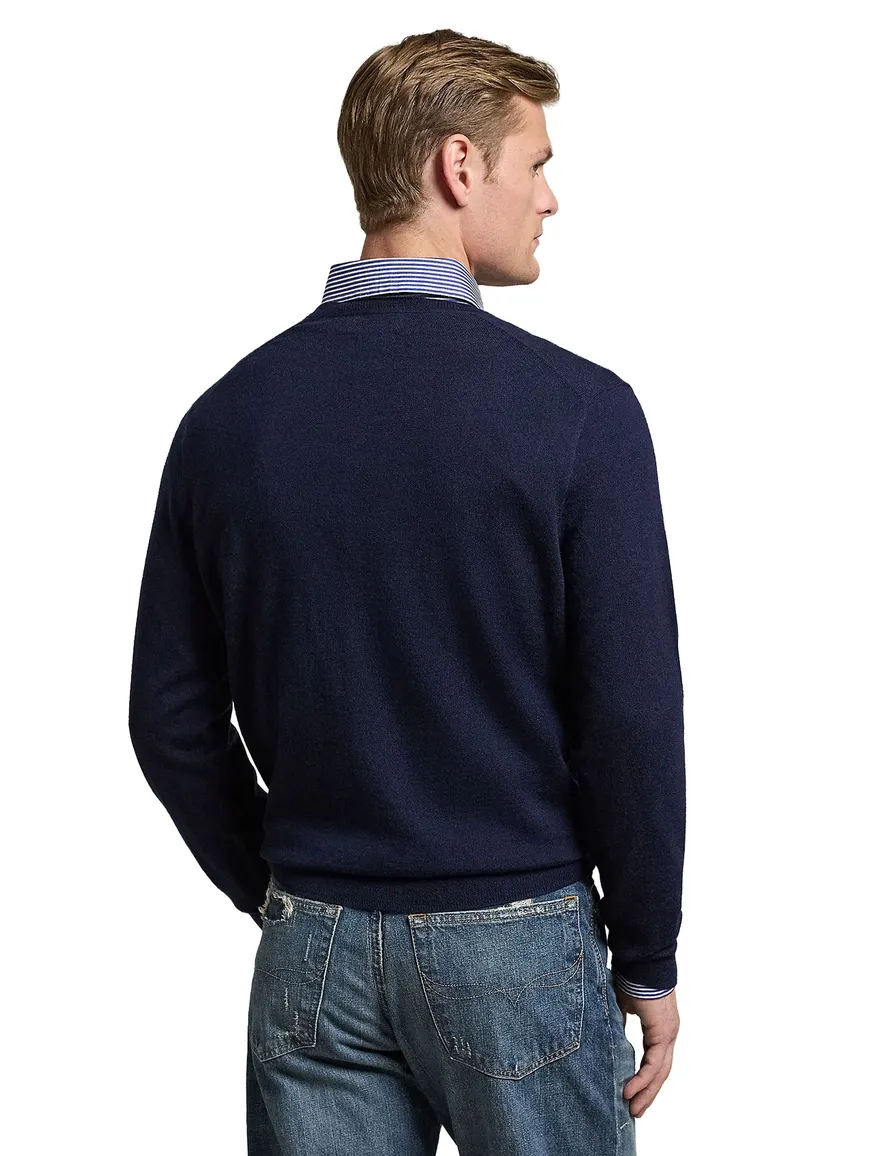 Polo Ralph Lauren trui donkerblauw v-hals
