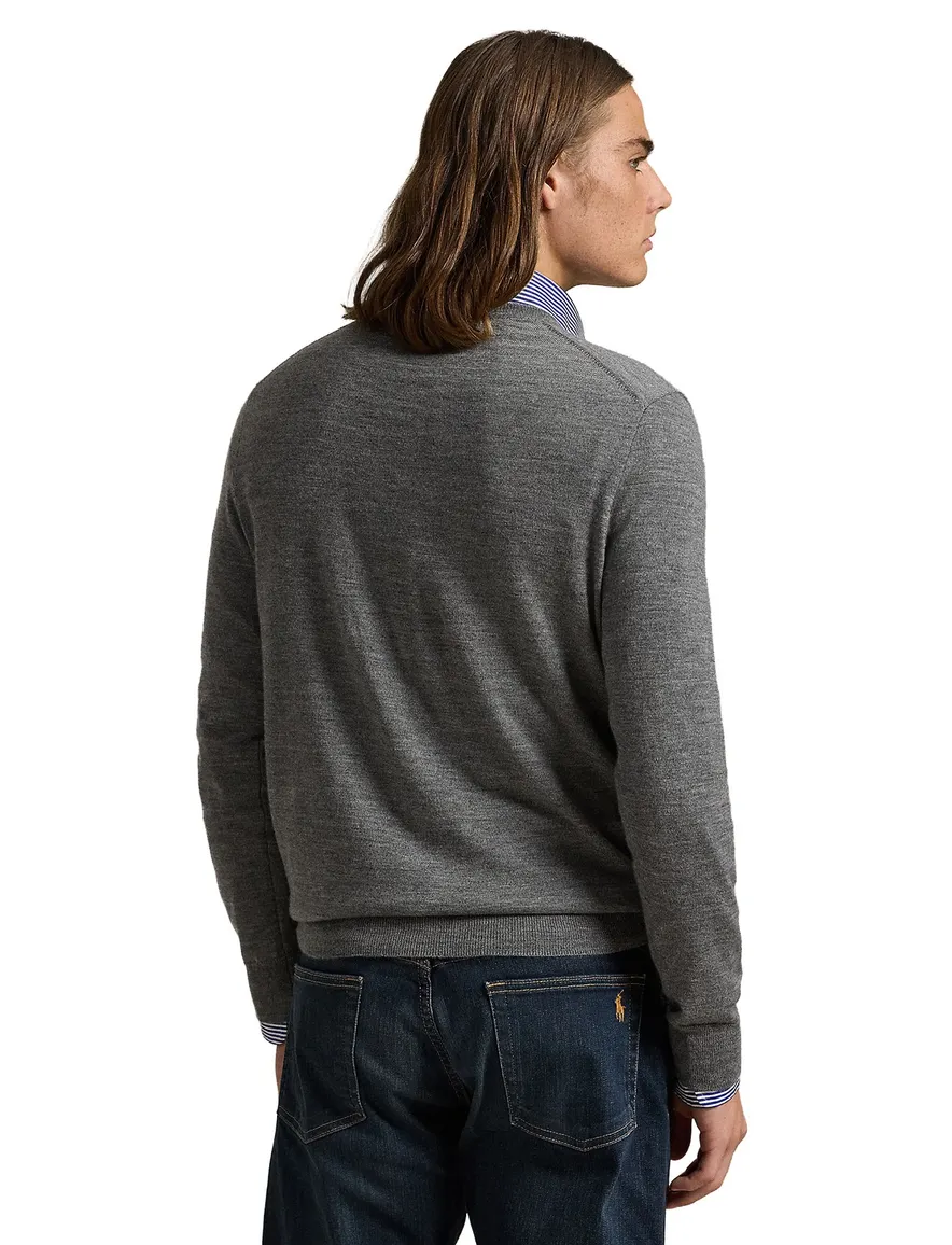 Polo Ralph Lauren trui grijs v-hals
