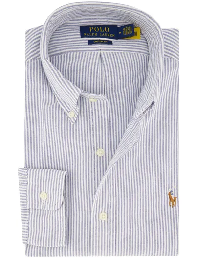 Polo Ralph Lauren Polo Ralph Lauren Custom Fit overhemd donkerblauw gestreept