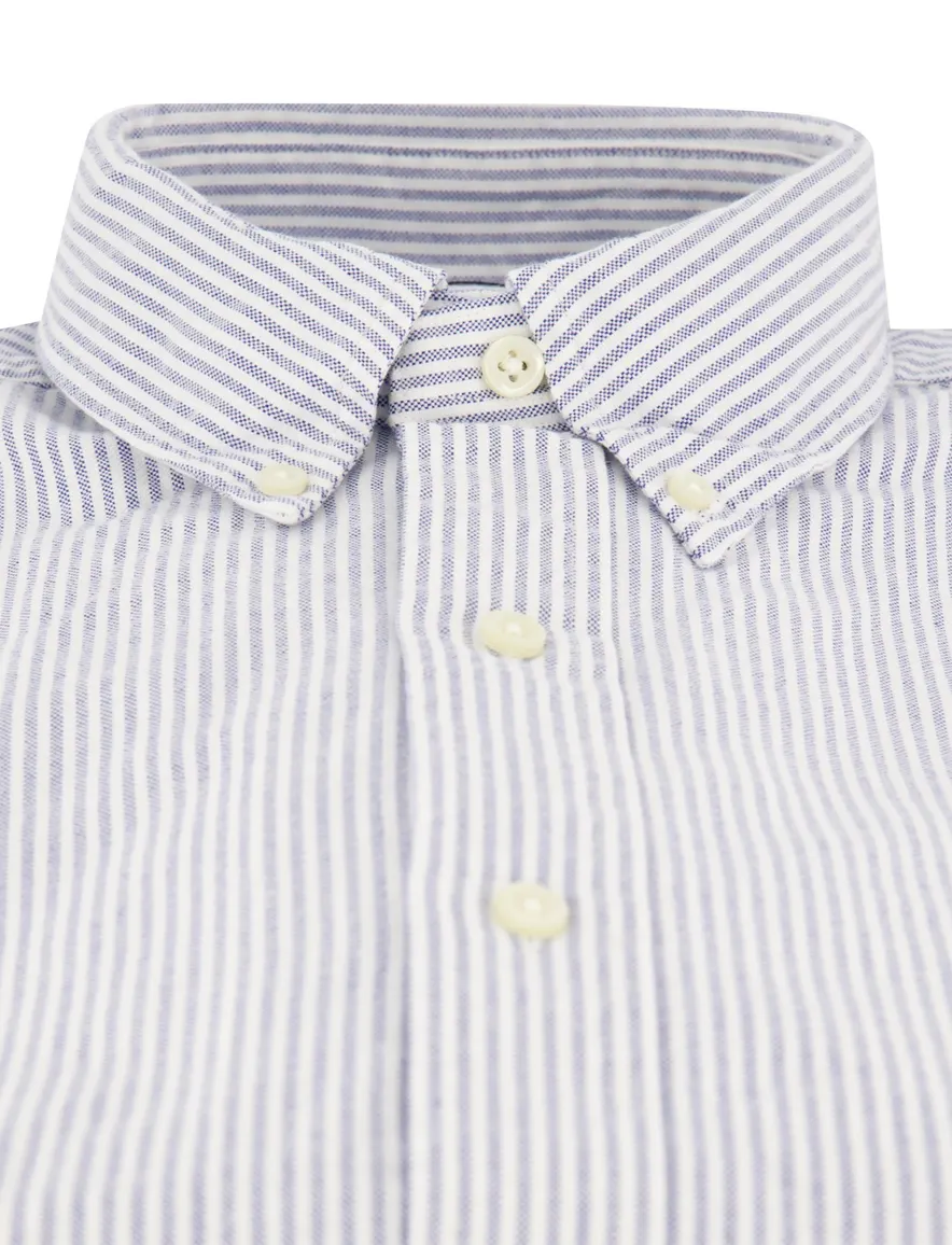 Polo Ralph Lauren Custom Fit overhemd donkerblauw gestreept