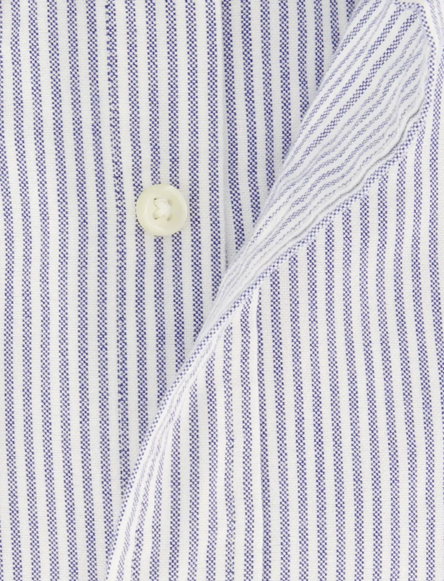 Polo Ralph Lauren Custom Fit overhemd donkerblauw gestreept