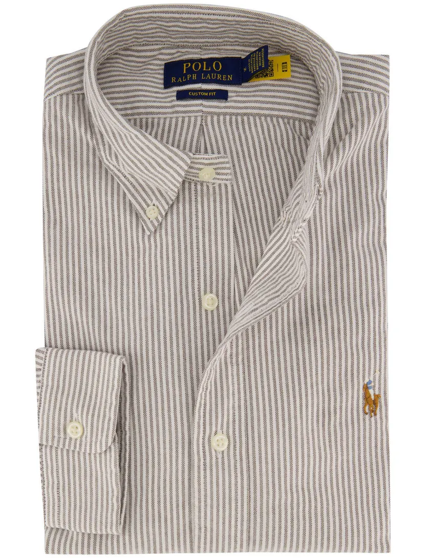 Polo Ralph Lauren Custom Fit bruin gestreept