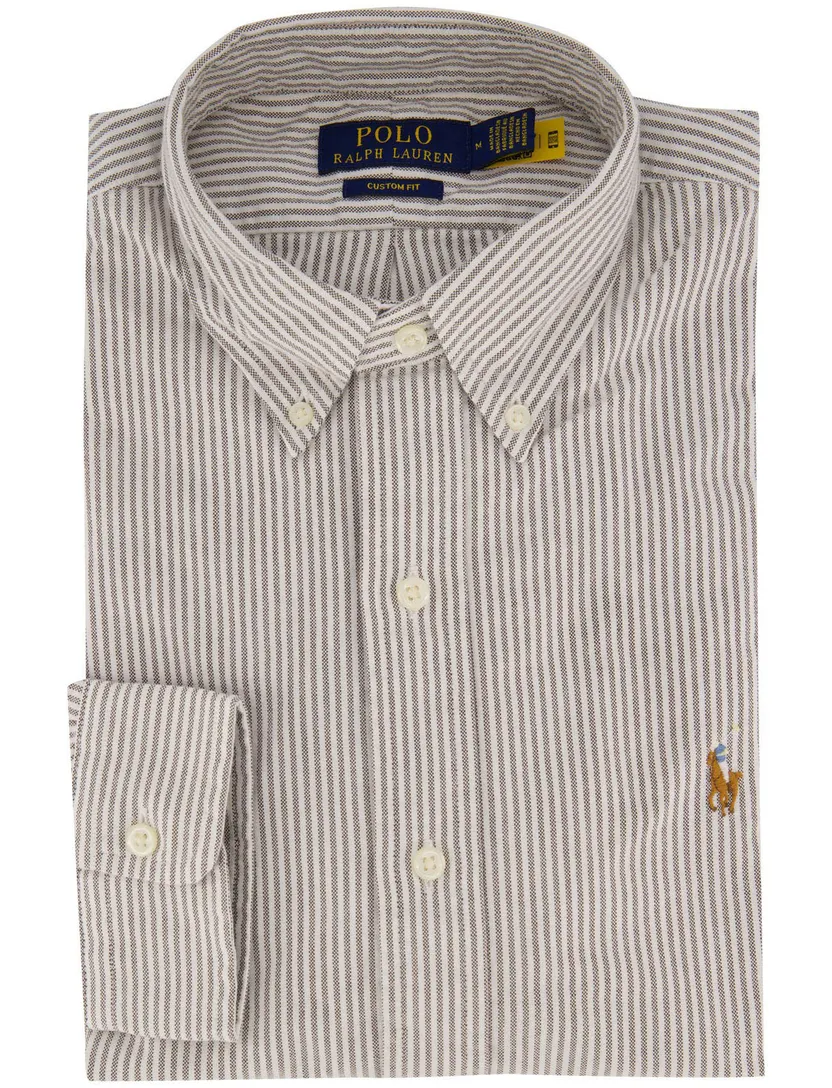 Polo Ralph Lauren Custom Fit bruin gestreept
