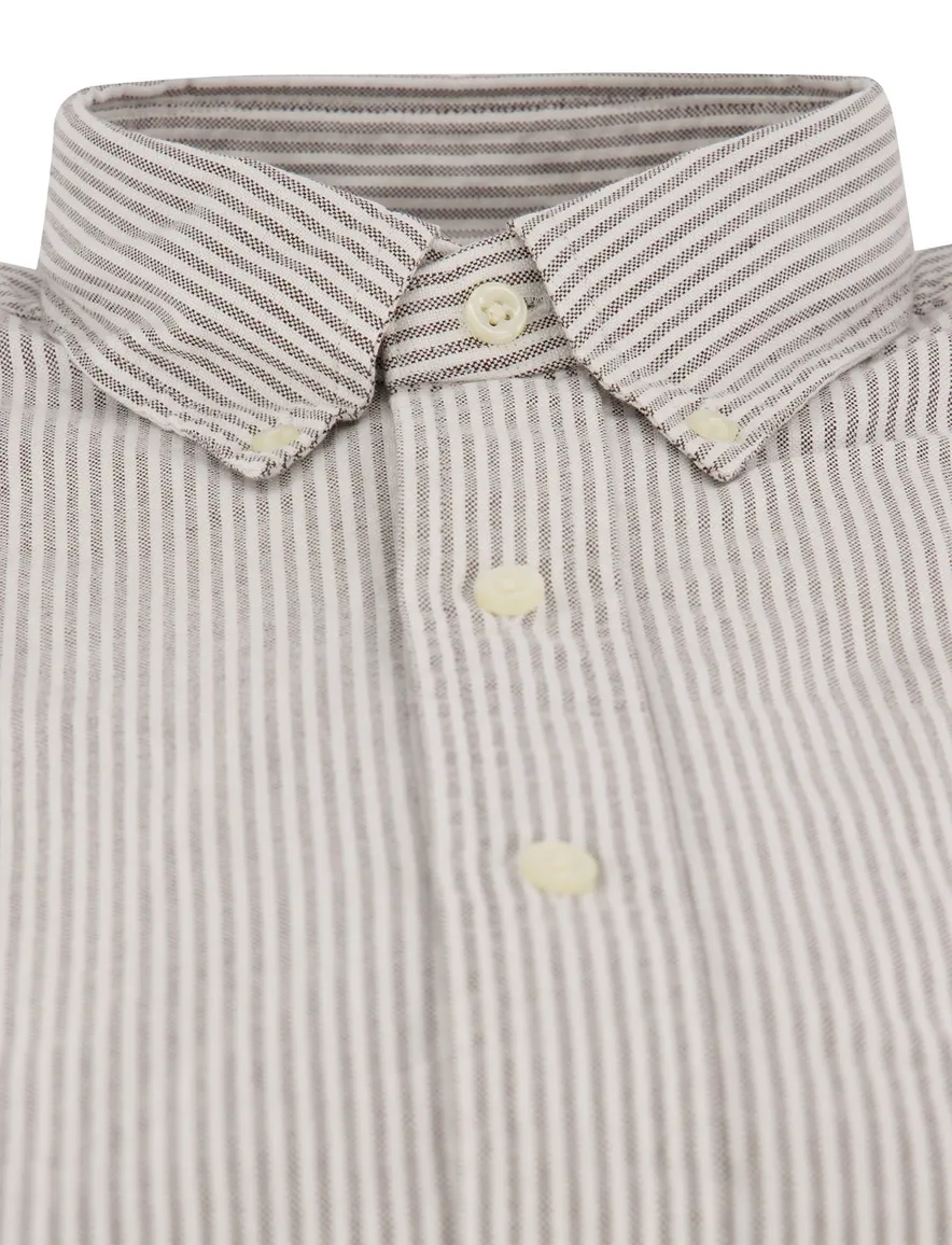 Polo Ralph Lauren Custom Fit gestreept bruin overhemd