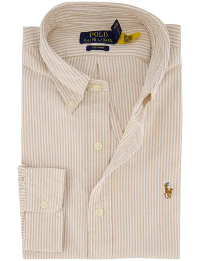 Polo Ralph Lauren Polo Ralph Lauren Polo Ralph Lauren Custom Fit Overhemd Beige Ges
