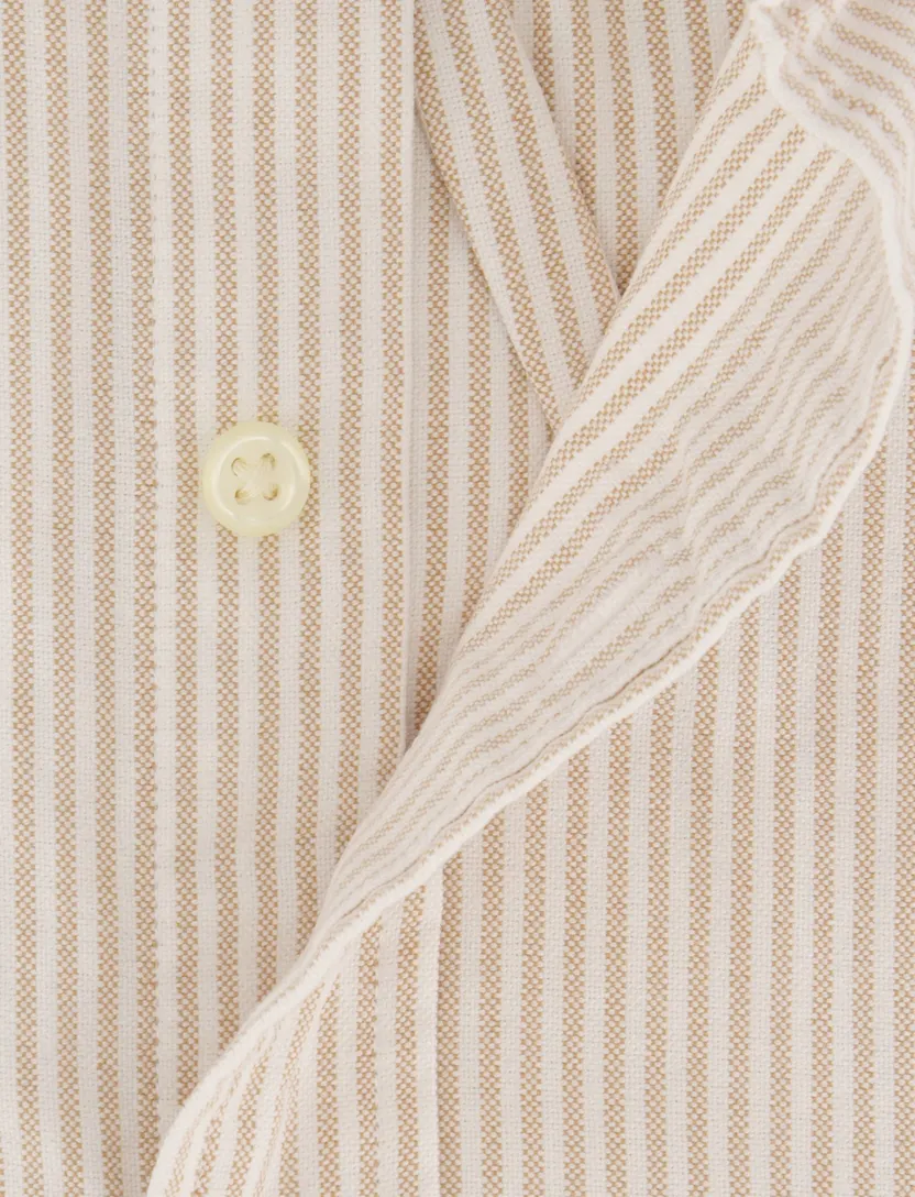 Overhemd Polo Ralph Lauren Custom Fit beige gestreept