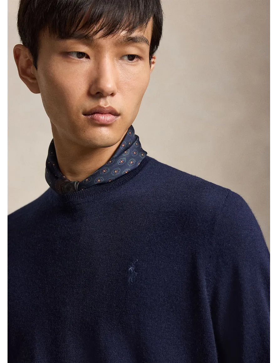Polo Ralph Lauren Classic Fit trui donkerblauw gebreid