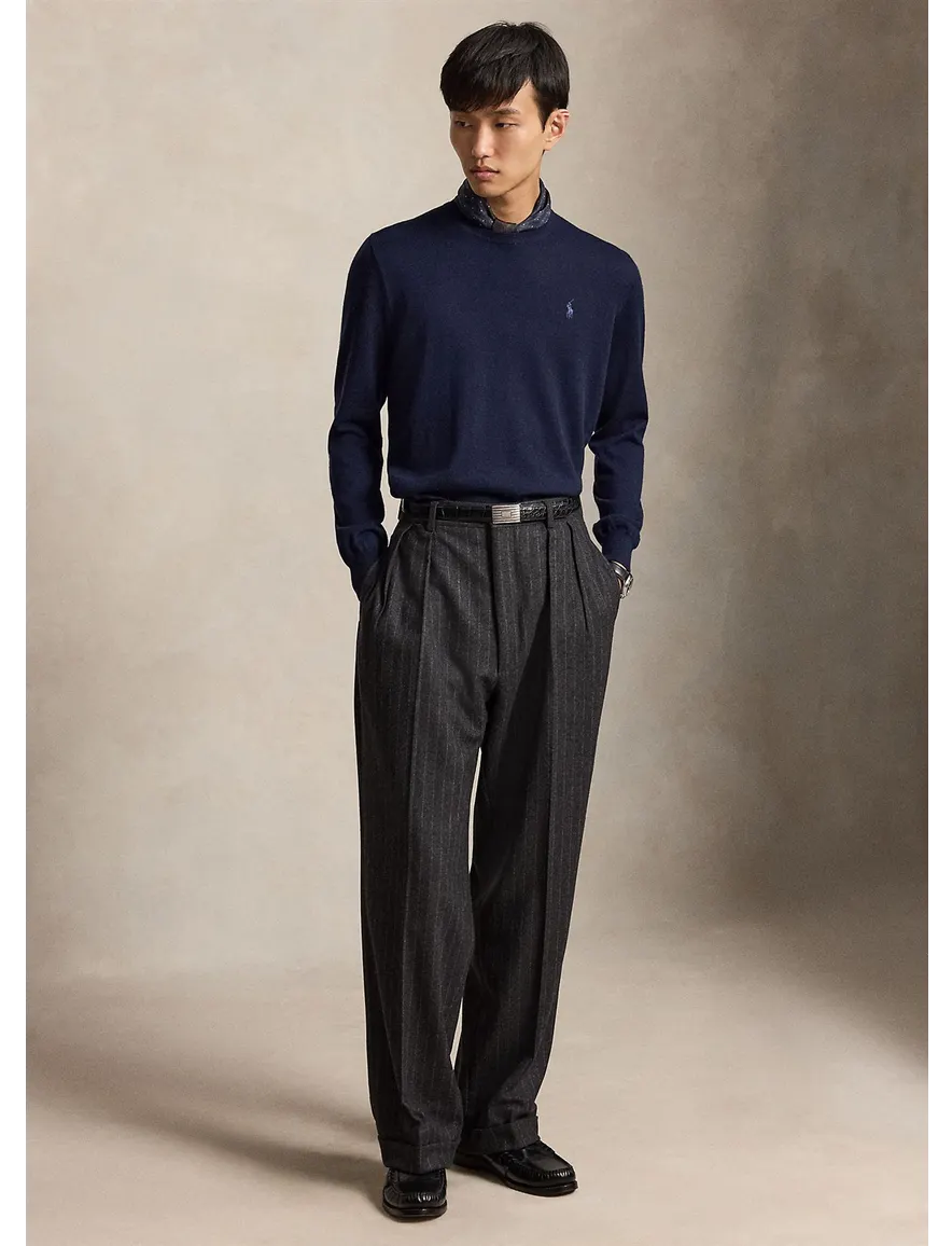 Polo Ralph Lauren Classic Fit trui donkerblauw gebreid
