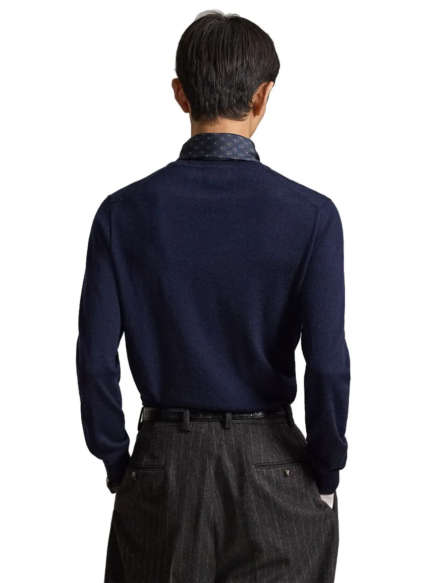 Polo Ralph Lauren Classic Fit trui donkerblauw gebreid
