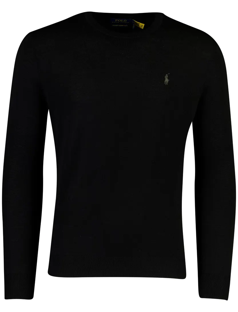 Trui Polo Ralph Lauren Classic Fit zwart gebreid