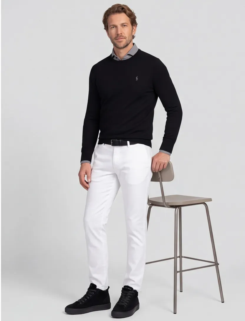 Trui Polo Ralph Lauren Classic Fit zwart gebreid