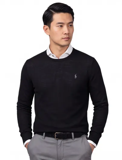 Polo Ralph Lauren Polo Ralph Lauren Classic Fit trui zwart gebreid
