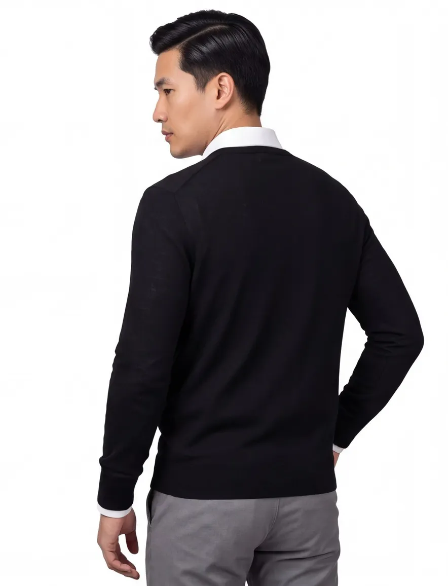 Polo Ralph Lauren Classic Fit trui zwart gebreid