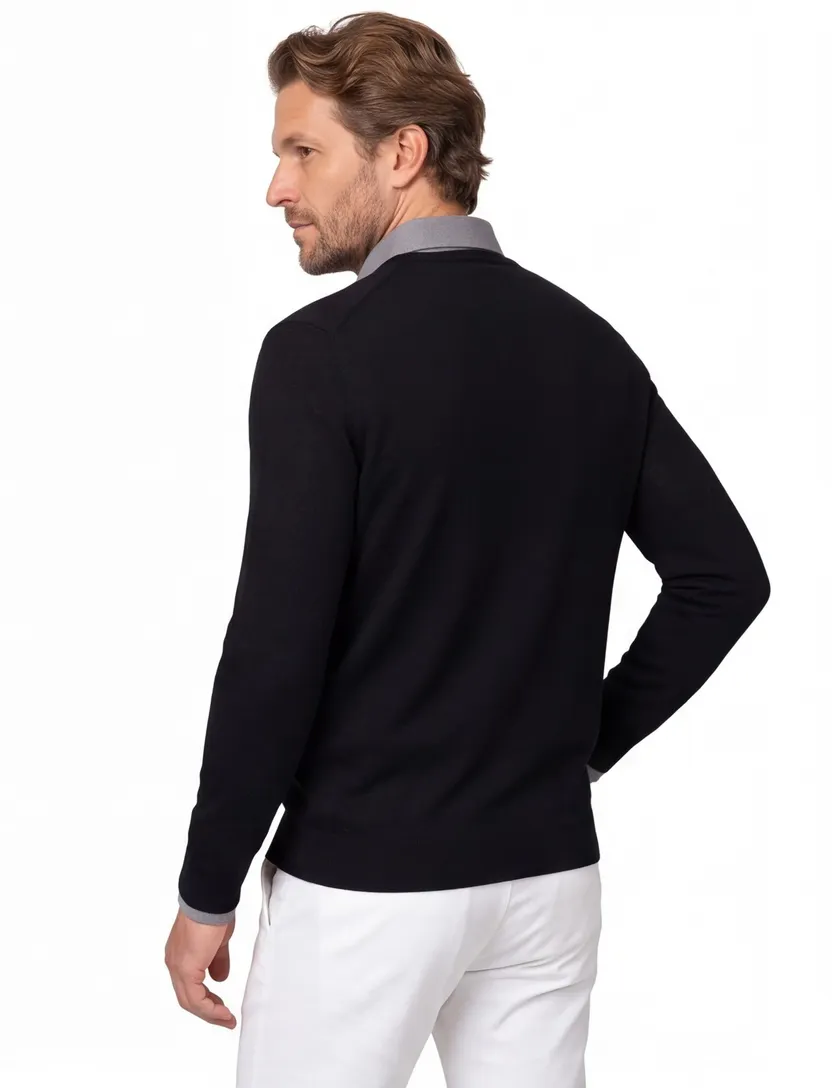 Trui Polo Ralph Lauren Classic Fit zwart gebreid