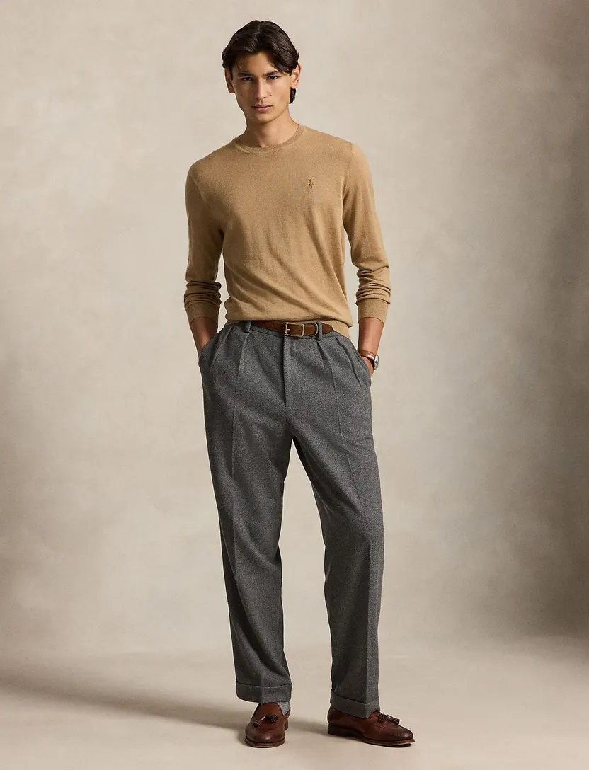 Trui Polo Ralph Lauren bruin ronde hals