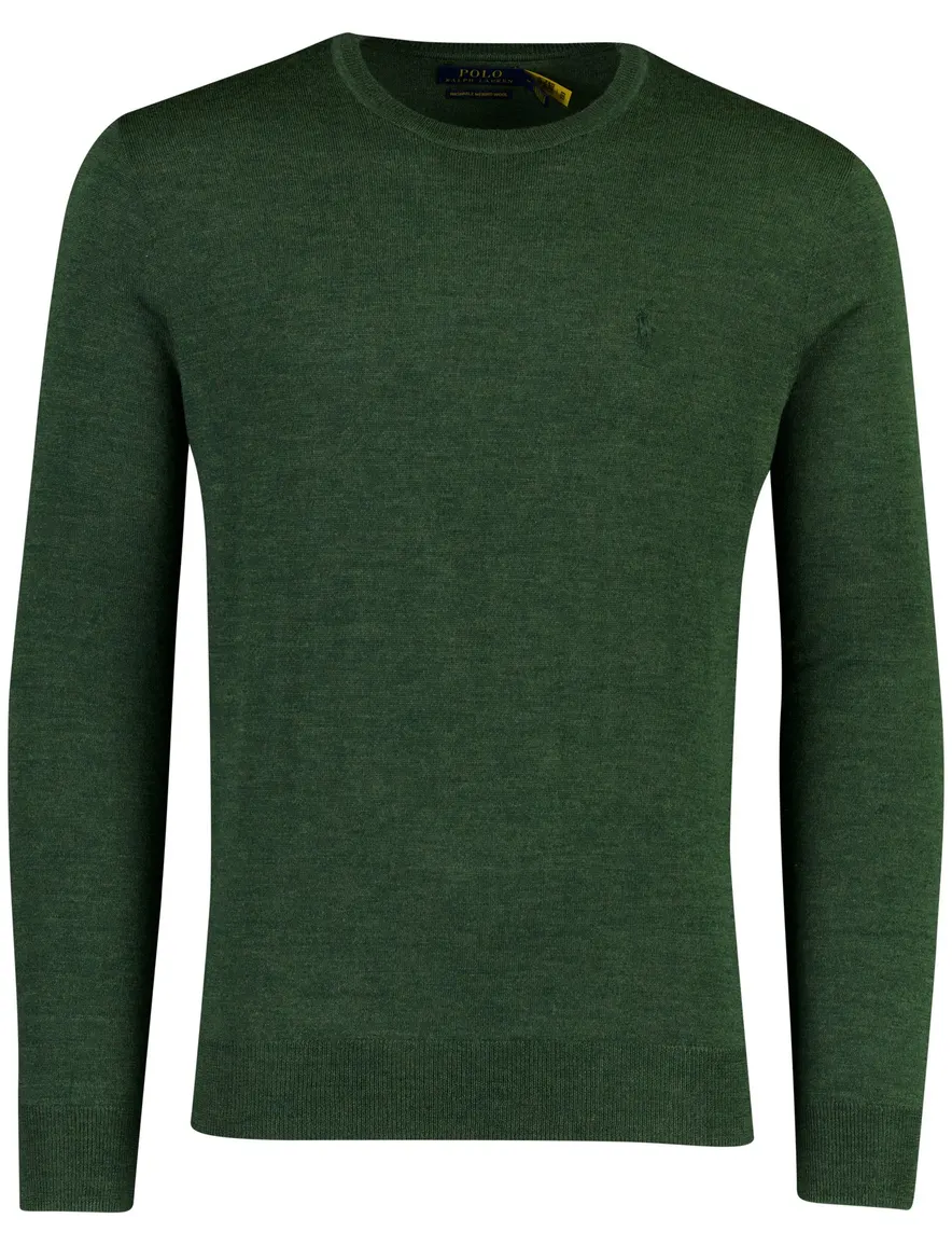 Polo Ralph Lauren trui ronde hals donkergroen gemeleerd