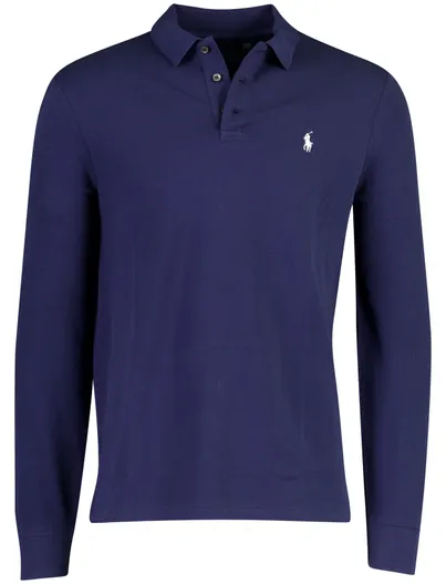 Polo Ralph Lauren Polo Ralph Lauren Custom Slim Fit poloshirt donkerblauw stretch