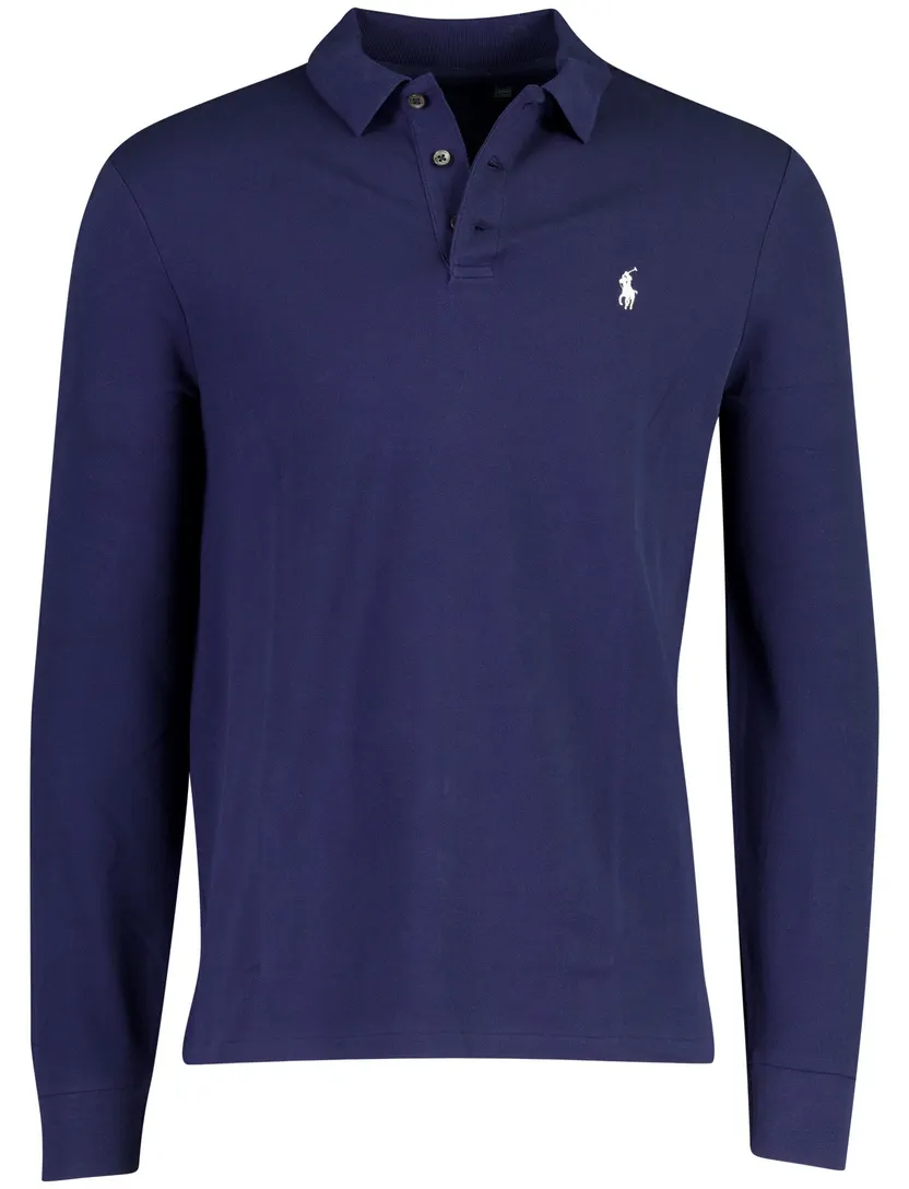 Poloshirts Polo Ralph Lauren Custom Slim Fit donkerblauw