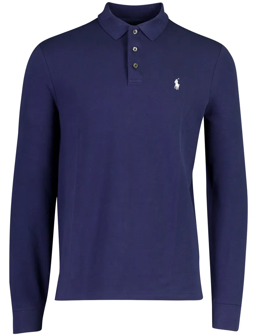 Poloshirts Polo Ralph Lauren Custom Slim Fit donkerblauw