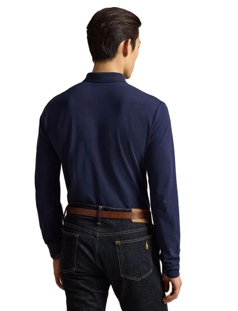 Poloshirts Polo Ralph Lauren Custom Slim Fit donkerblauw