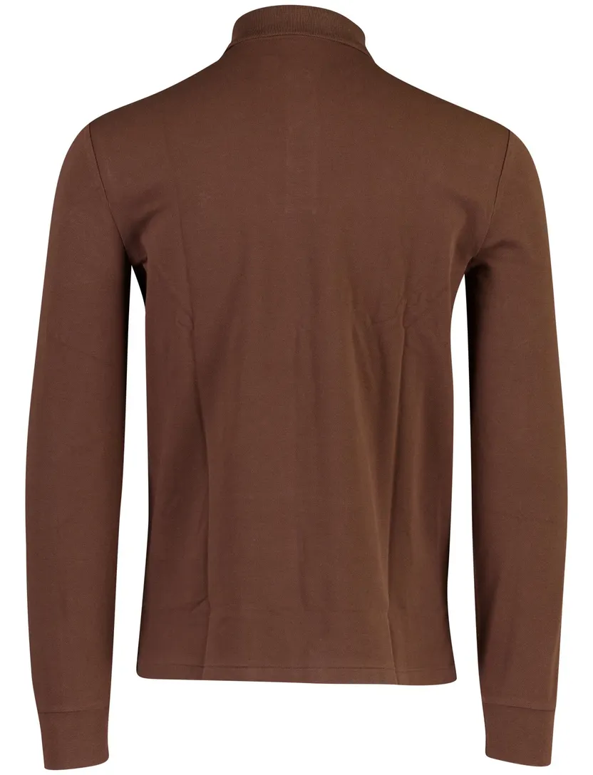 Poloshirt Polo Ralph Lauren Custom Slim Fit bruin
