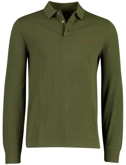 Polo Ralph Lauren Polo Ralph Lauren Custom Slim Fit poloshirt olijfgroen