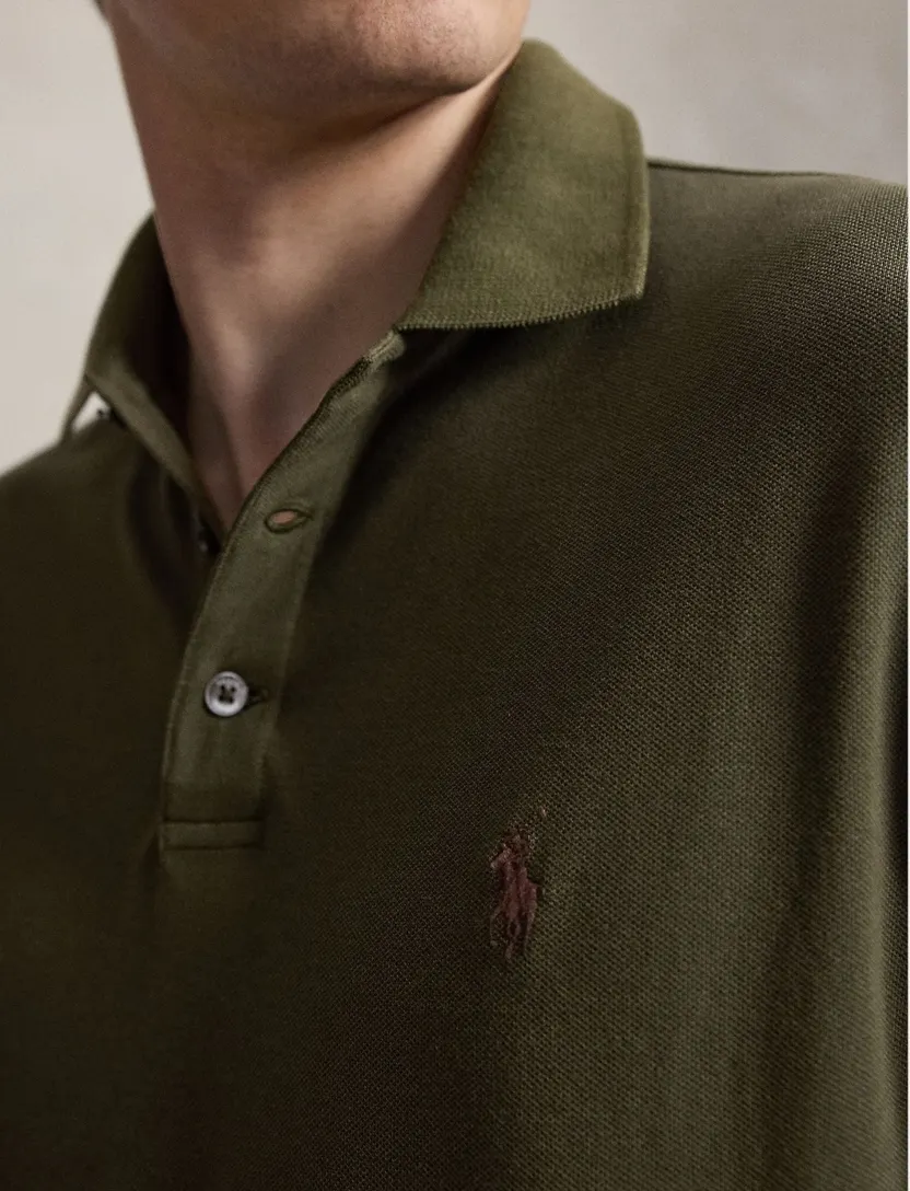 Poloshirt Polo Ralph Lauren Custom Slim Fit groen