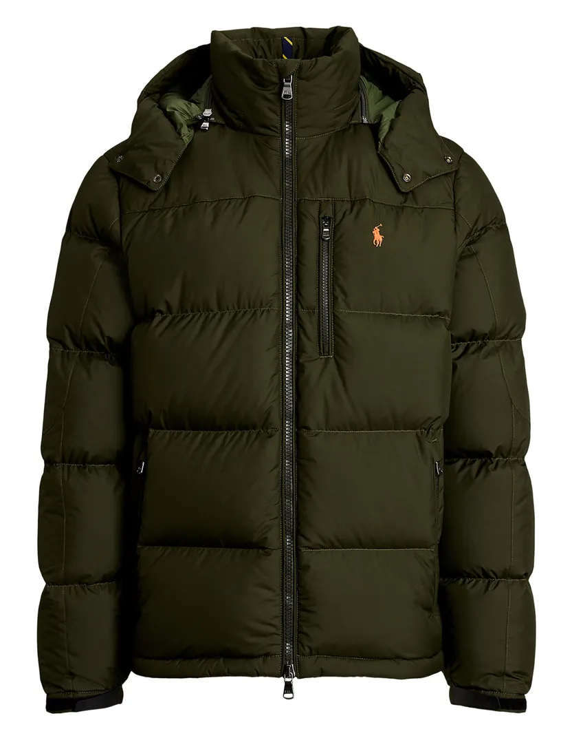 Pufferjassen Polo Ralph Lauren olijfgroen afneembare capuchon