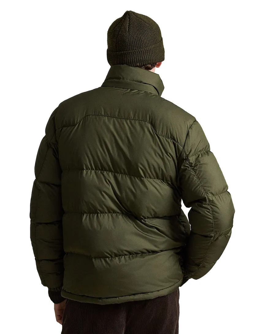 Pufferjassen Polo Ralph Lauren olijfgroen afneembare capuchon