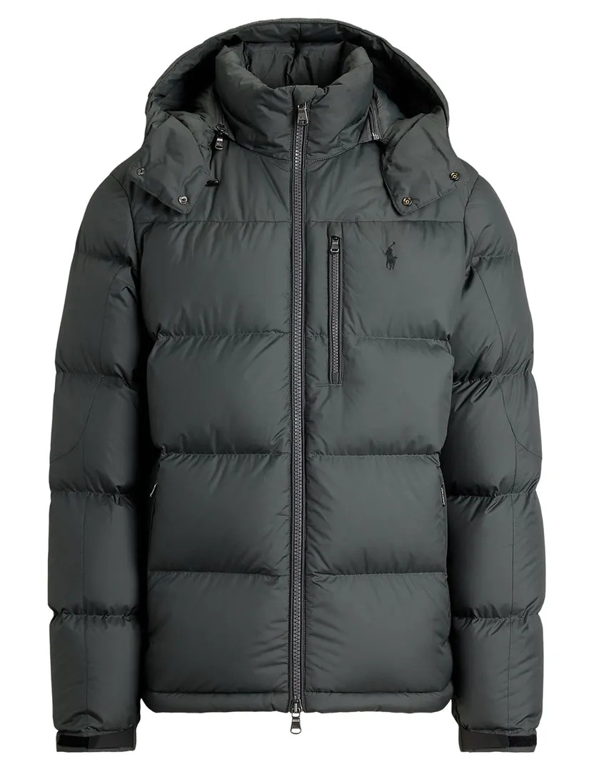 Pufferjassen Polo Ralph Lauren antraciet afneembare capuchon