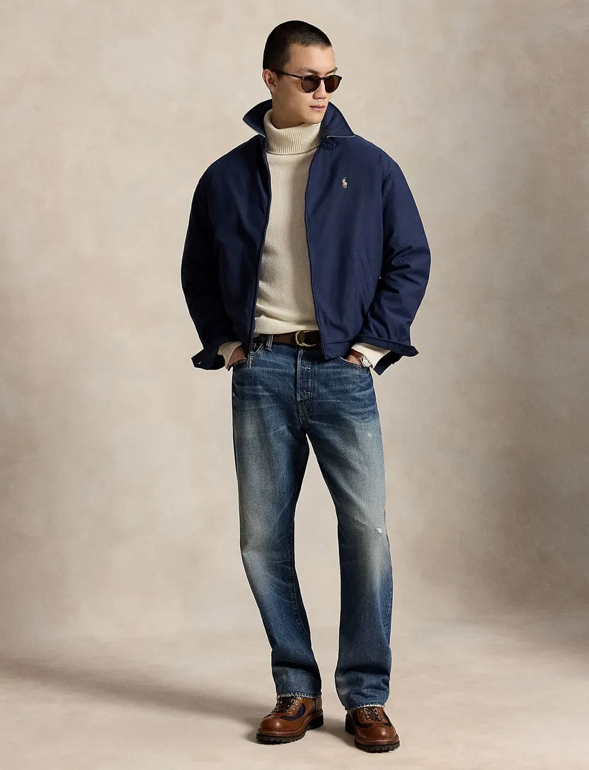 Bomberjack Polo Ralph Lauren navy gevoerd