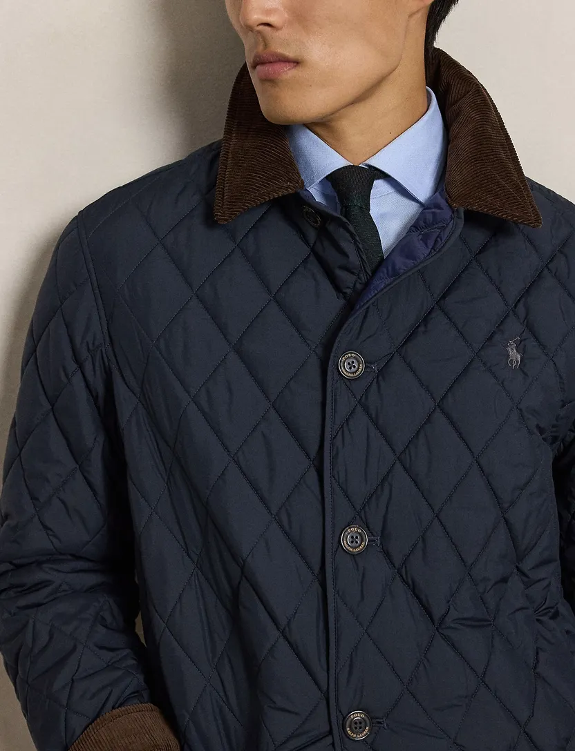 Quilted jacket Polo Ralph Lauren navy gevoerd