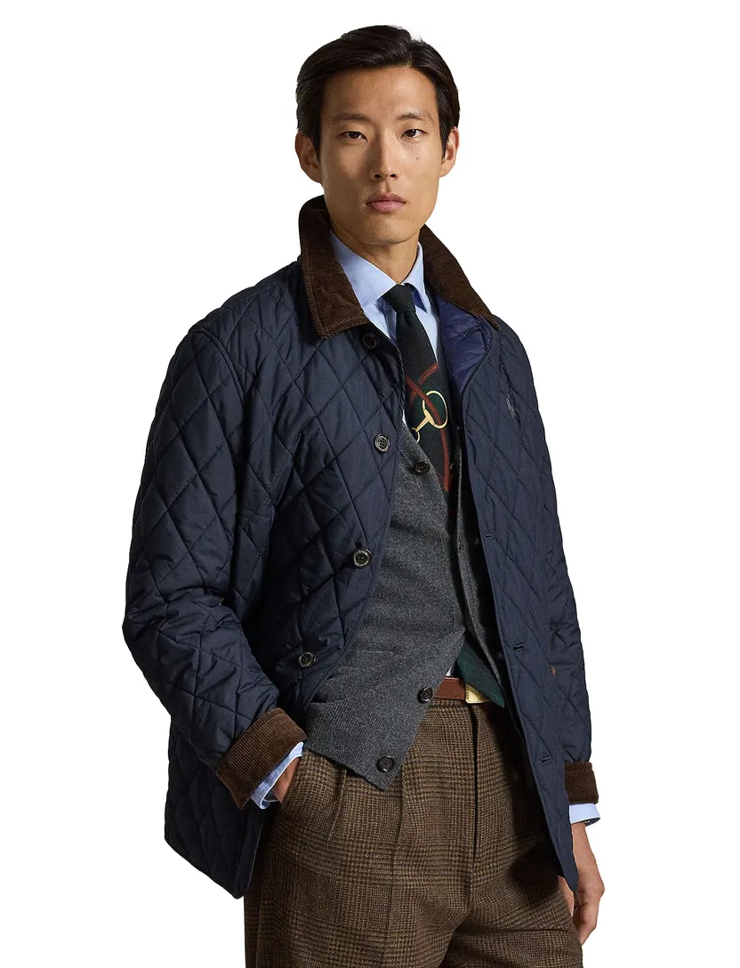 Quilted jacket Polo Ralph Lauren navy gevoerd