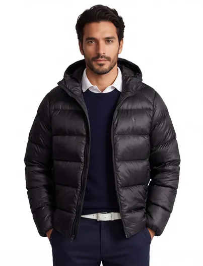Polo Ralph Lauren Polo Ralph Lauren gewatteerde jas zwart gevoerd