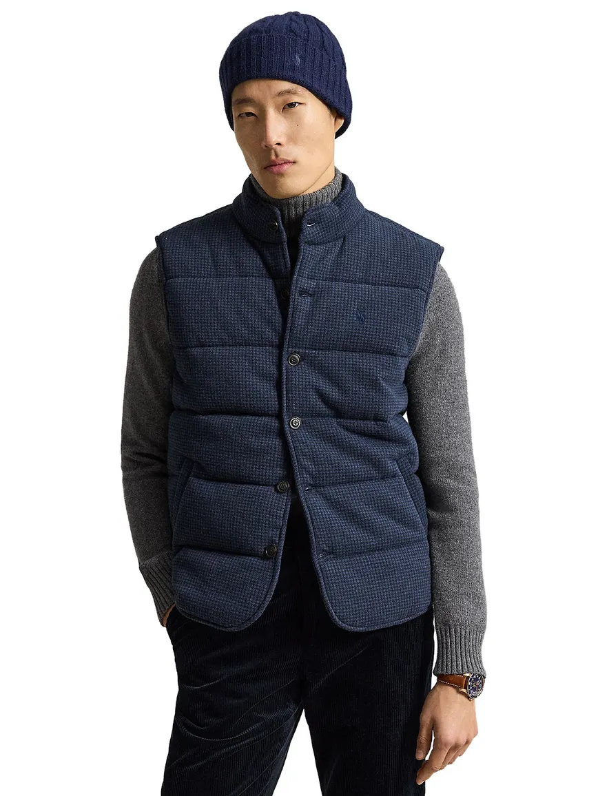 Polo Ralph Lauren bodywarmer geruit donkerblauw