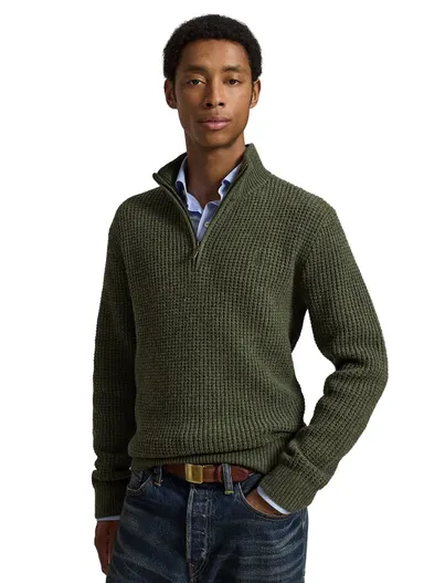 Polo Ralph Lauren Polo Ralph Lauren half zip grof gebreid groen