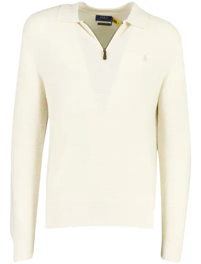 Polo Ralph Lauren Polo Ralph Lauren trui crème merinowol half zip
