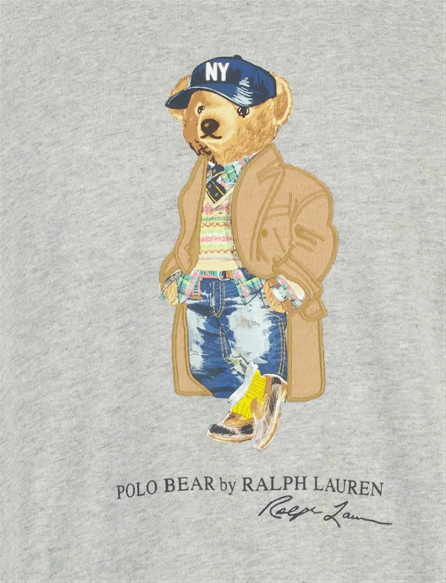Polo Ralph Lauren Bear trui grijs met opdruk