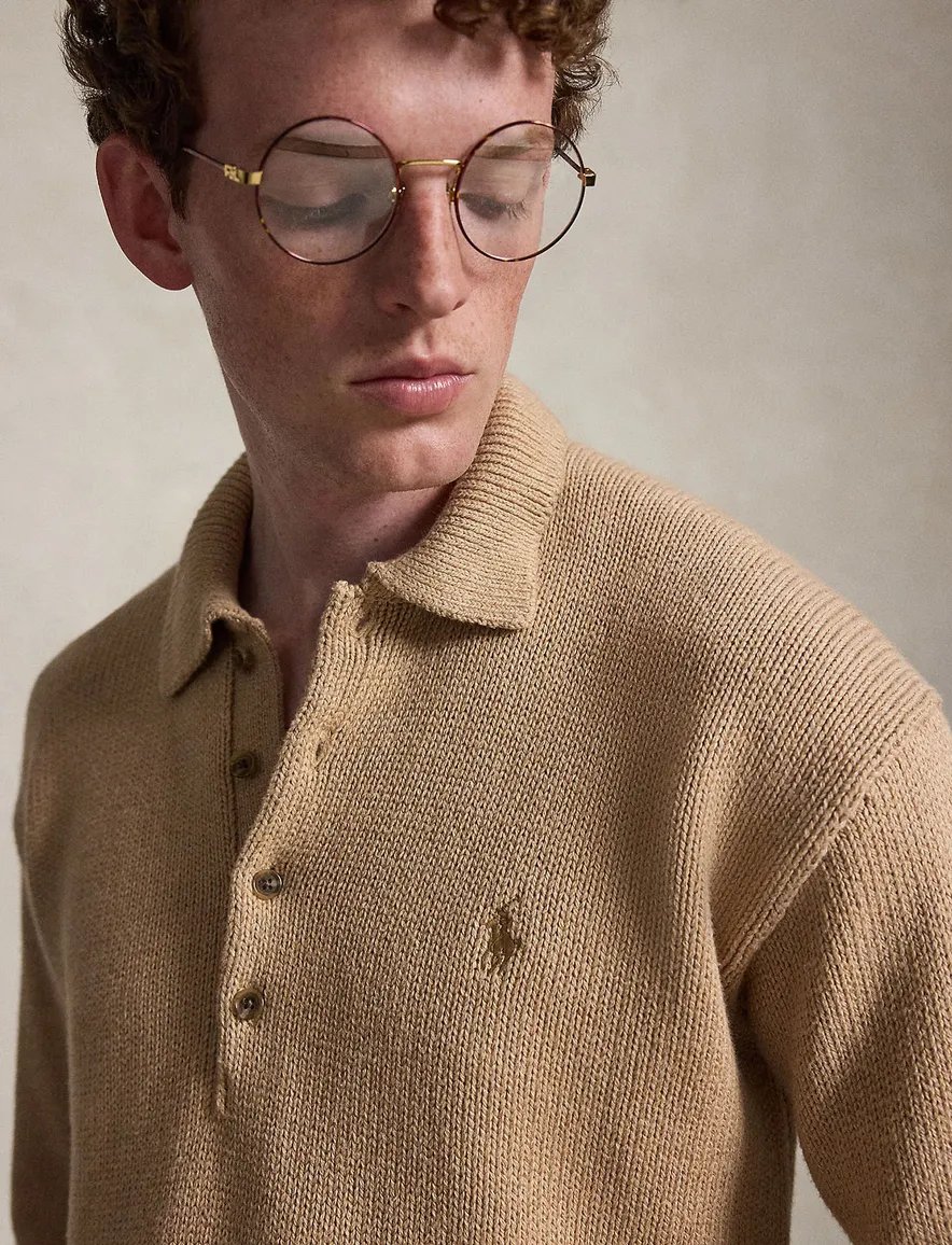 Polo Ralph Lauren Relaxed Fit trui met polokraag beige