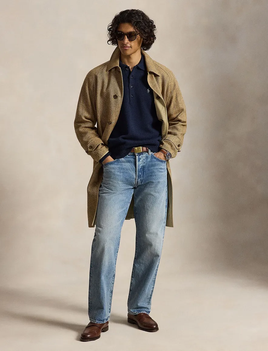Polo Ralph Lauren Relaxed Fit trui met polokraag donkerblauw